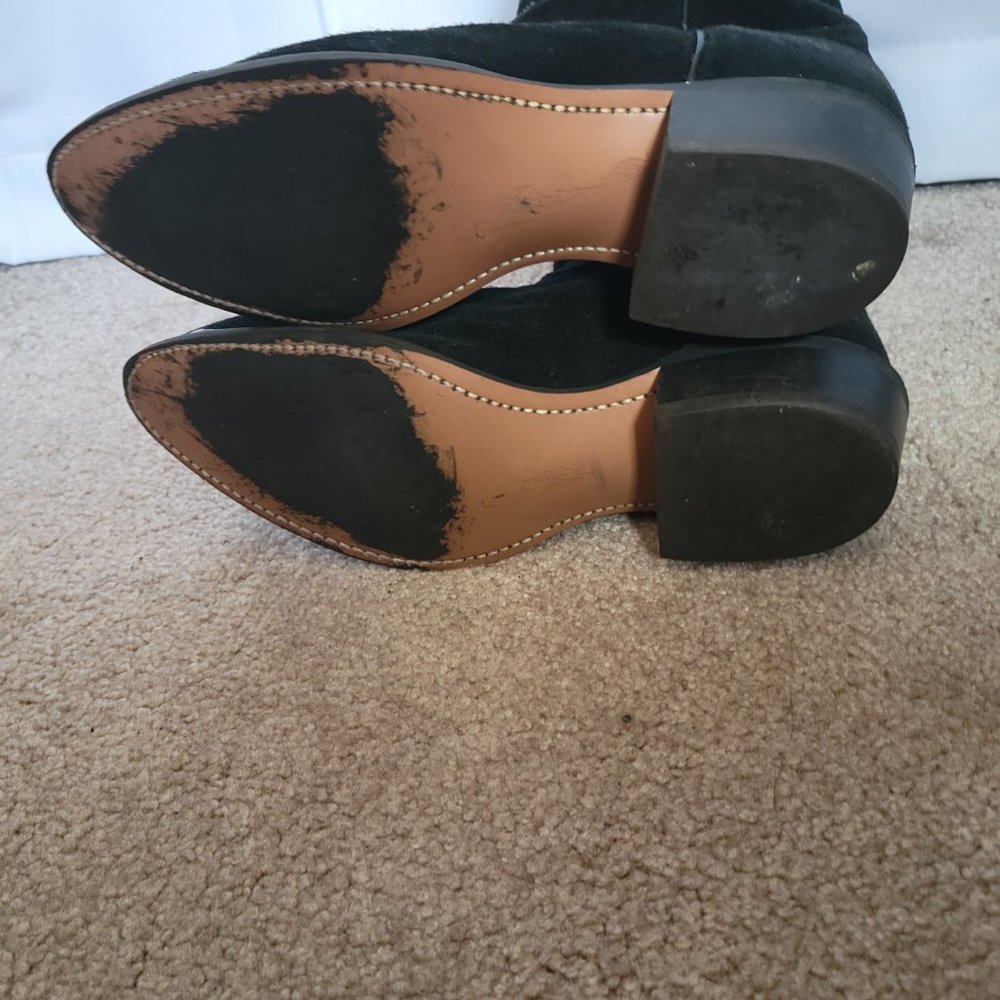 Vintage Black Suede Western Boots - Picture 4 of 6